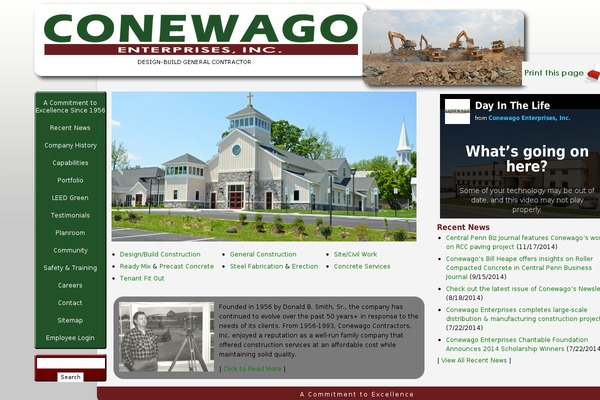 conewago.com site used Zest-child-theme