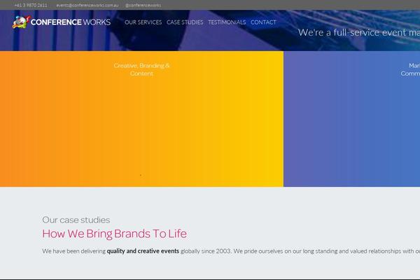 conferenceworks.com.au site used Canary-child-cw