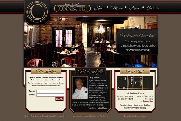 Connect theme site design template sample