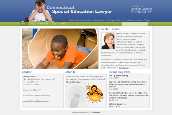 connecticutspecialeducationlawyer.com site used Jennifer-laviano