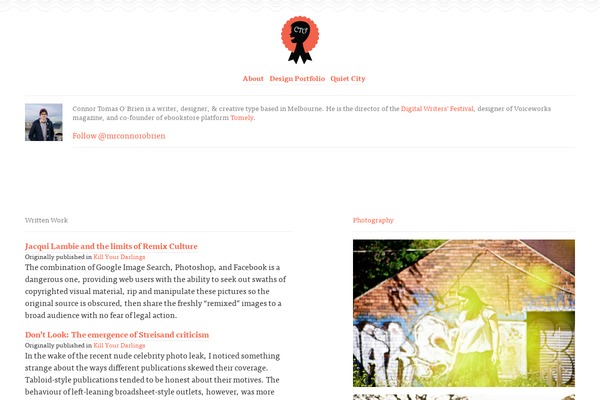 connortomas.com site used Connor_2014b