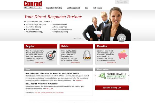 conrad WordPress theme, websites list used conrad theme conrad theme websites examples