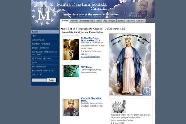 consecration.ca site used Consecration.ca