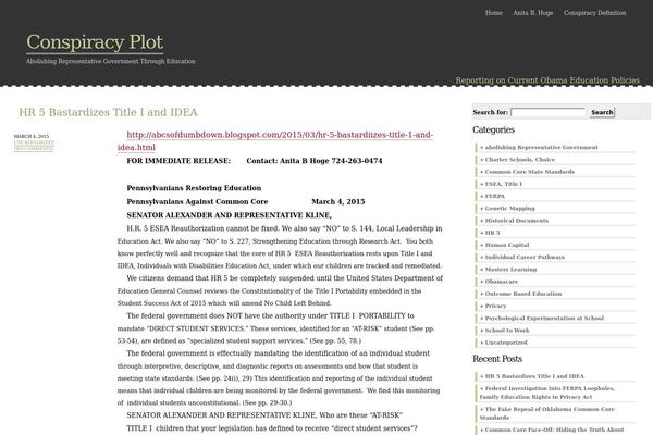 conspiracyplot.com site used Typogriph