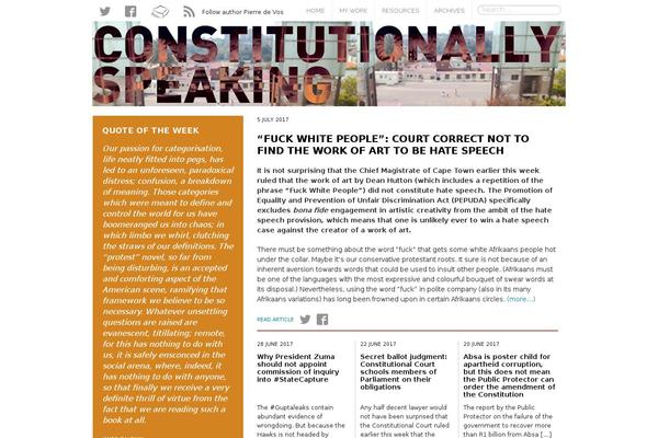 constitutionallyspeaking.co.za site used Consti