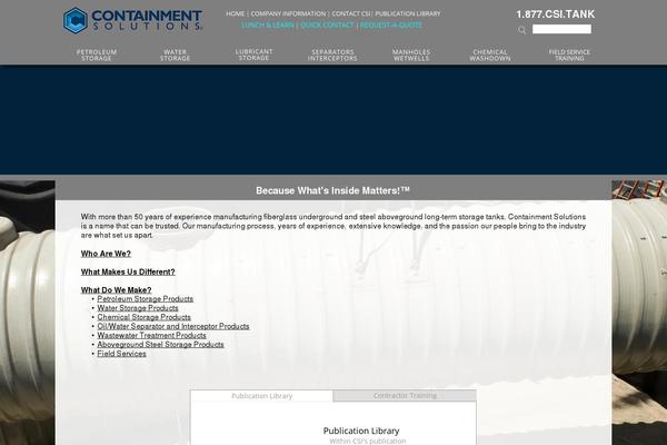 containmentsolutions.com site used Containmentsolutionsi