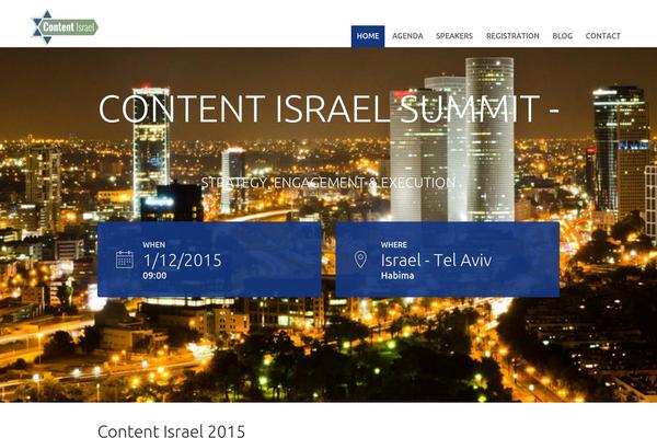 contentisrael.com site used Evenex