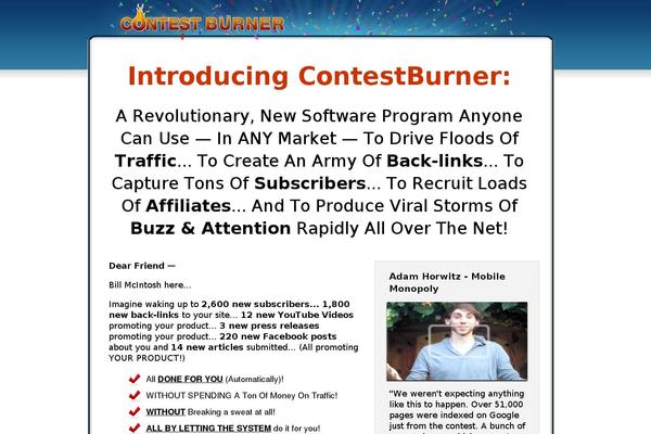 contestburner.com site used Contest