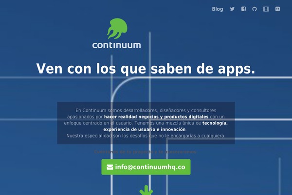 Continuum theme site design template sample