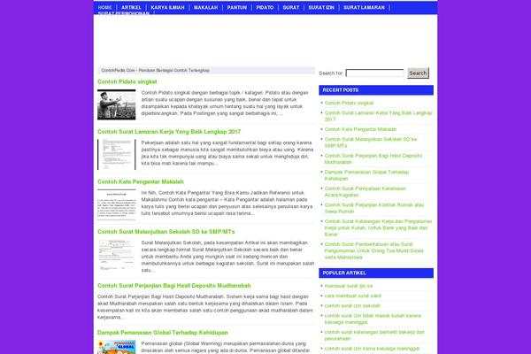 Kasep2 theme site design template sample