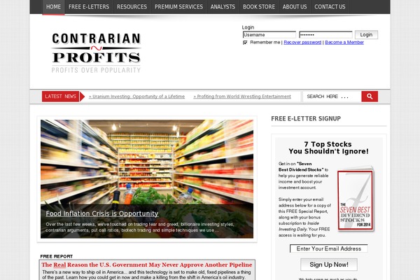 contrarianprofits.com site used Moneymorning