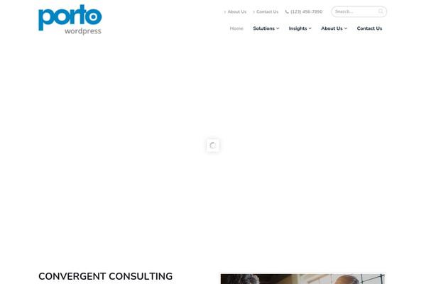 Porto theme site design template sample