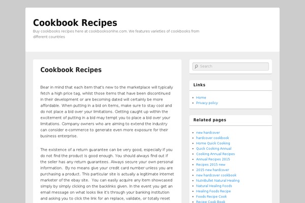 cookbooksonlne.com site used Catchbox