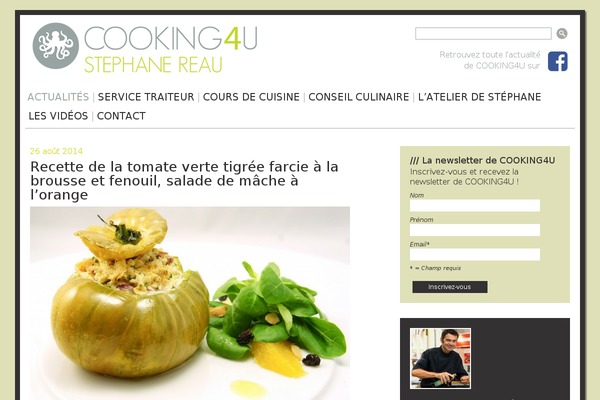 cooking4u.fr site used Cooking