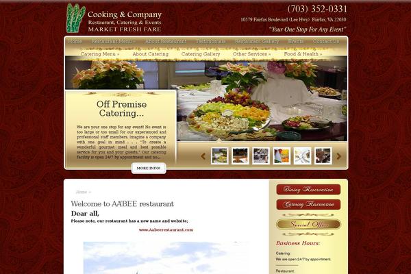 Cooking theme site design template sample
