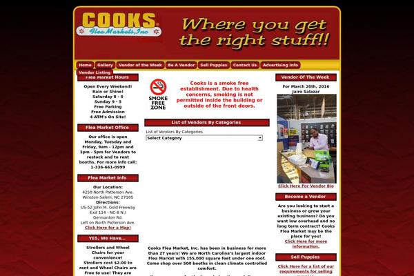 cooksfleamarket.com site used Cooks