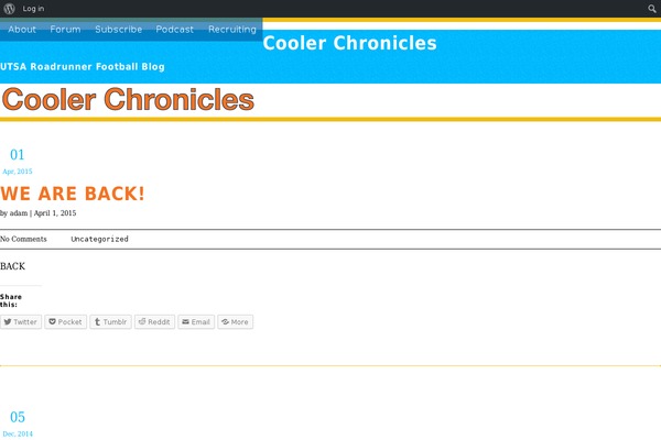 coolerchronicles.com site used Mission News