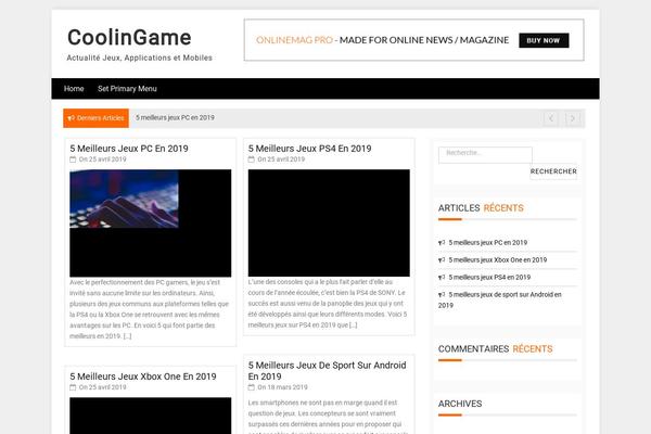OnlineMag theme site design template sample
