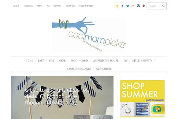 coolmompicks.com site used Divi-child-picks