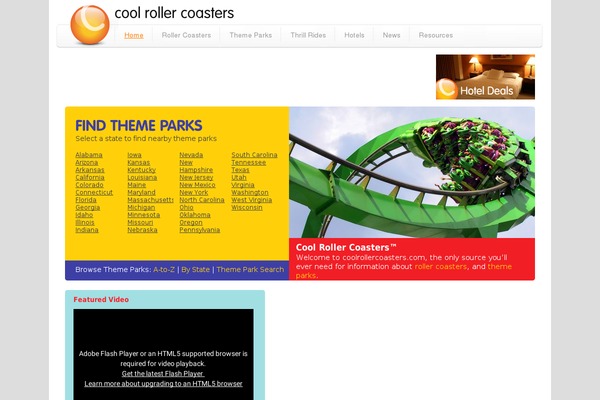coolrollercoasters.com site used Cooldestinations