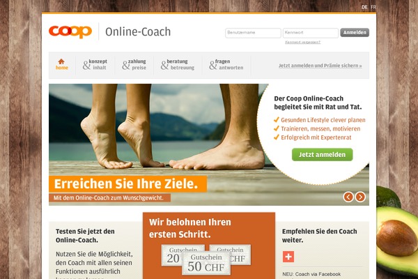 coopcoach.ch site used Cdc