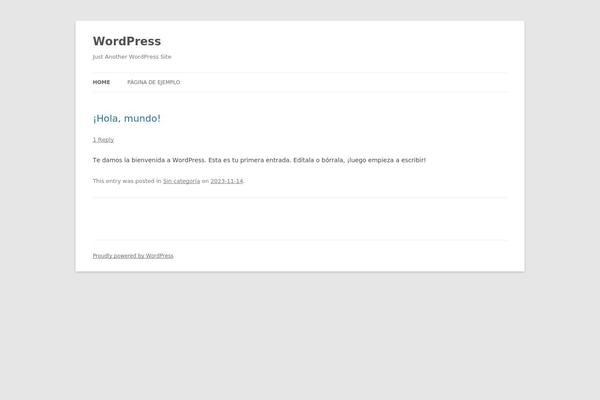 WordPress website example screenshot