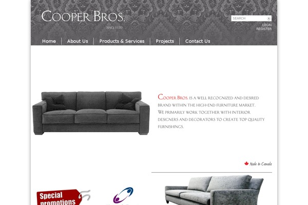 Cooper theme site design template sample