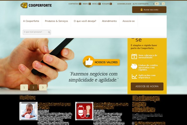 cooperforte.coop.br site used Tema-base