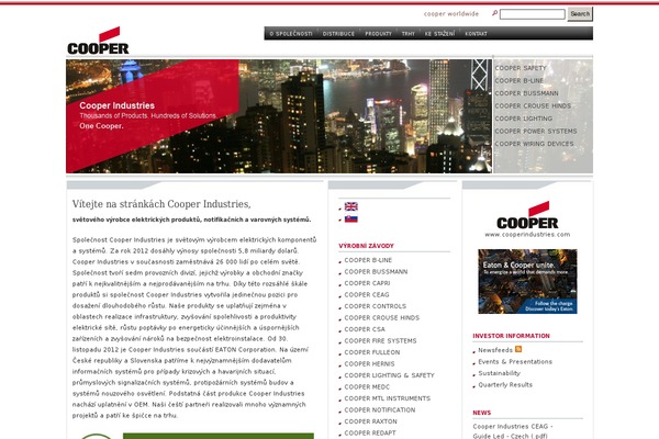 Cooper theme site design template sample