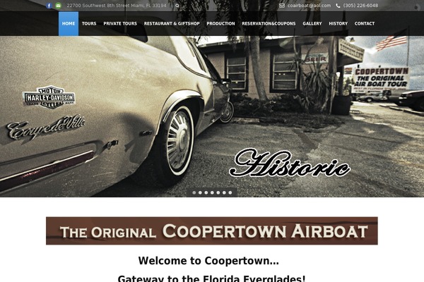 coopertownairboats.com site used Tour Package V1.02