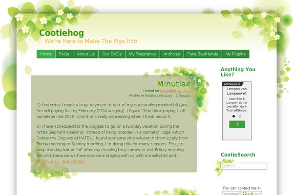 cootiehog.com site used Tender Spring