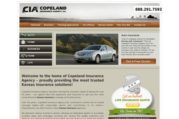 copelandinsurance.net site used Activeagency-child