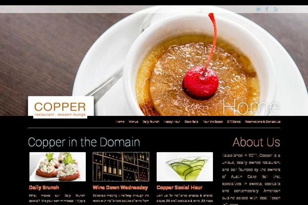 Copper theme site design template sample