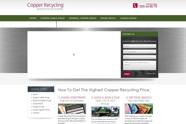 Copper theme site design template sample