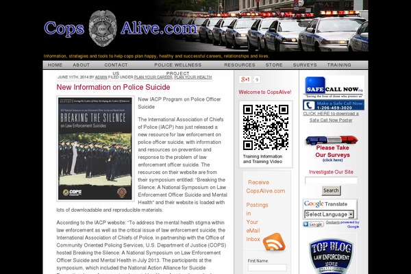 Cops WordPress theme, websites list used Cops theme Cops theme websites examples