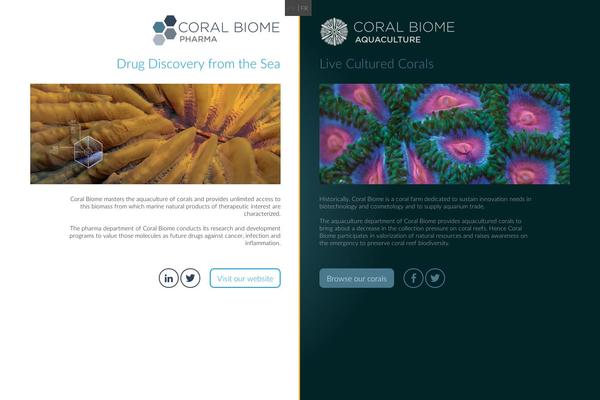 coralbiome.com site used Coralwp