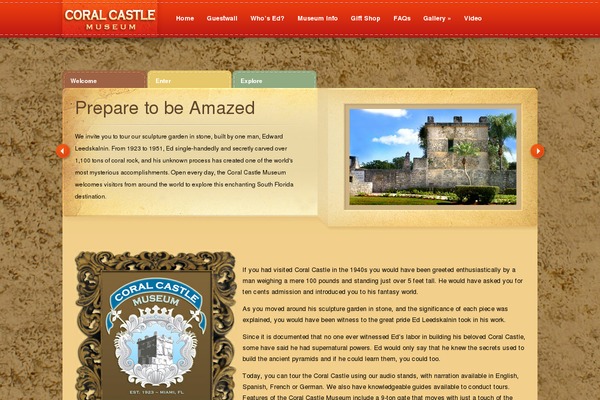 coralcastle.com site used eBusiness
