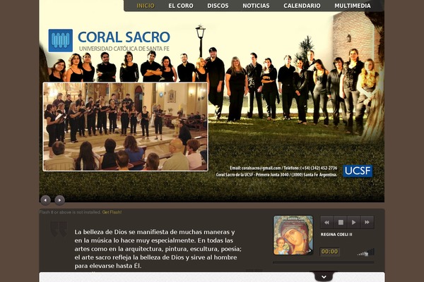 coralsacro.com.ar site used Music