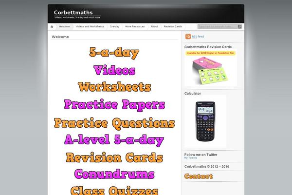 corbettmaths.com site used Apostrophe-2