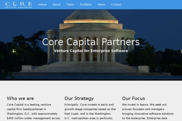 Core theme site design template sample