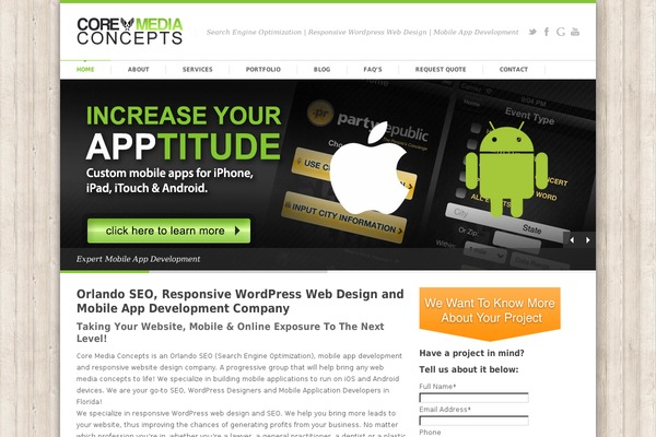 WordPress website example screenshot