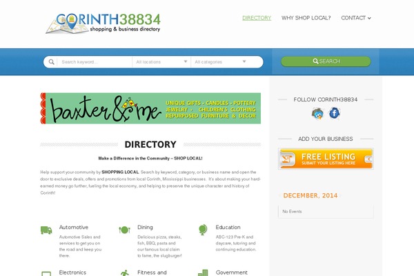 Directory theme site design template sample