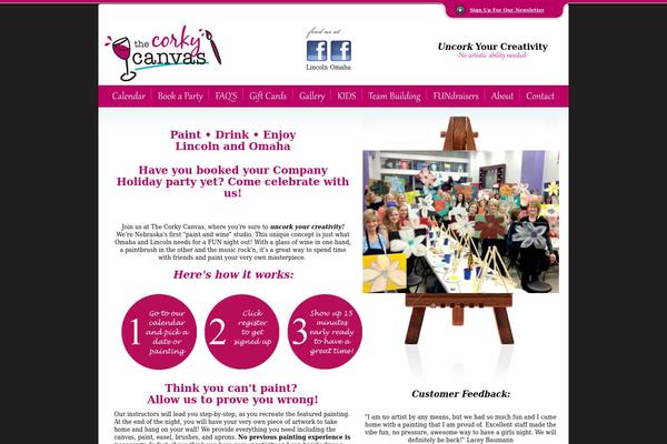 corkycanvas.com site used Corkycanvas