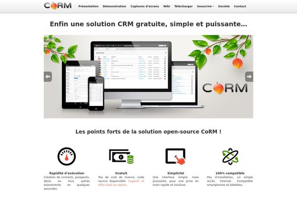 corm.fr site used Wordpress Bootstrap