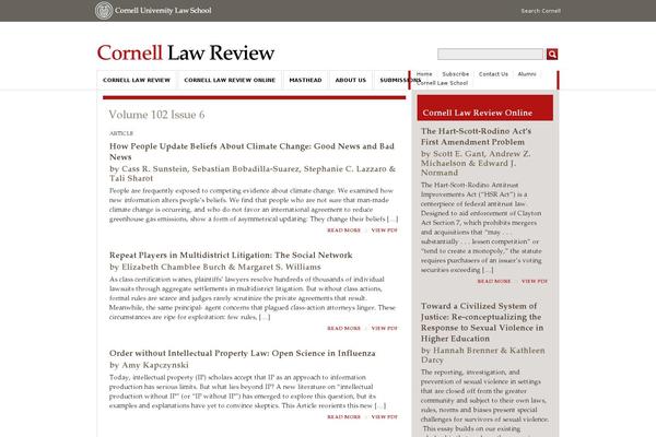 cornelllawreview.org site used Cornell-law-review