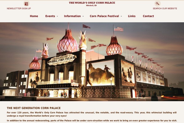 cornpalace.com site used Mitchellcornpalace