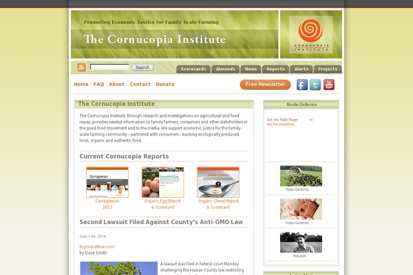 Cornucopia WordPress theme, websites list used Cornucopia theme Cornucopia theme websites examples