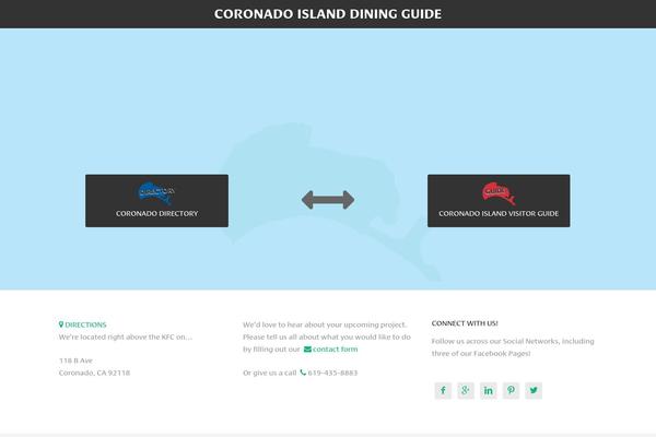 coronadoislanddiningguide.com site used Agency Pro