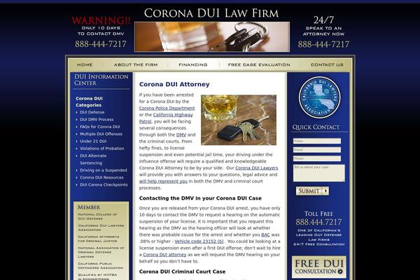 coronaduilawfirm.com site used Dui-blue