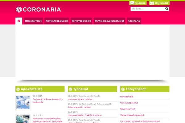 coronaria.fi site used Coronaria